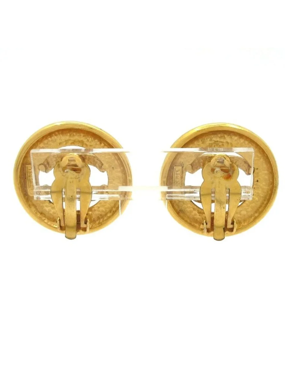 Chanel Earrings Gold CC Logo